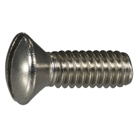 Midwest Fastener #8-32 x 1/2 in Slotted Oval Machine Screw, Plain 18-8 Stainless Steel, 30 PK 63405
